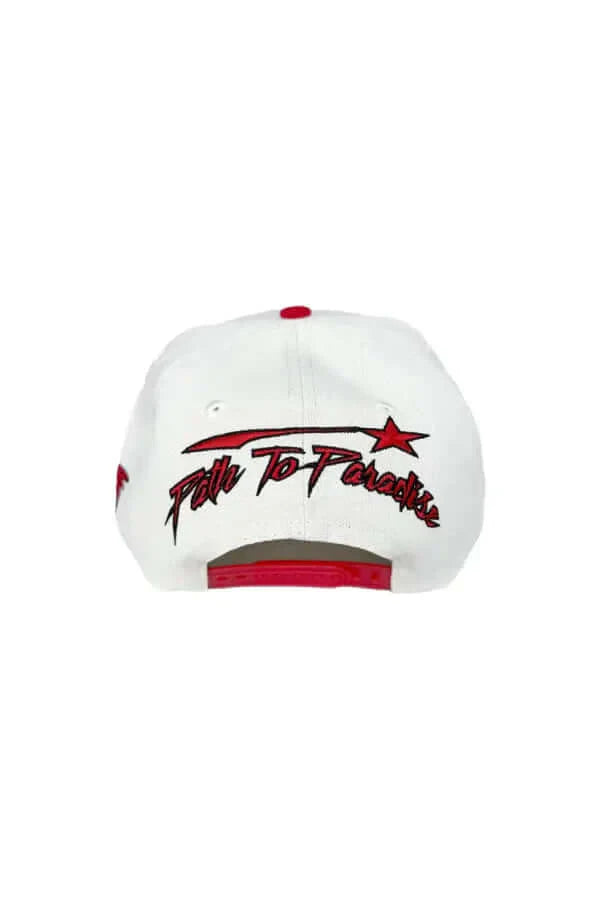 Hat Off White Red