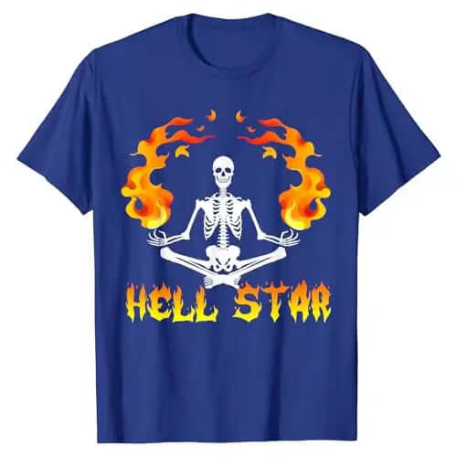 Black Hellstar Skeletons Yoga T Shirt
