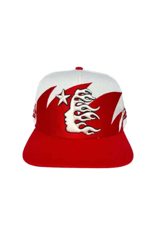 Hat Off White Red